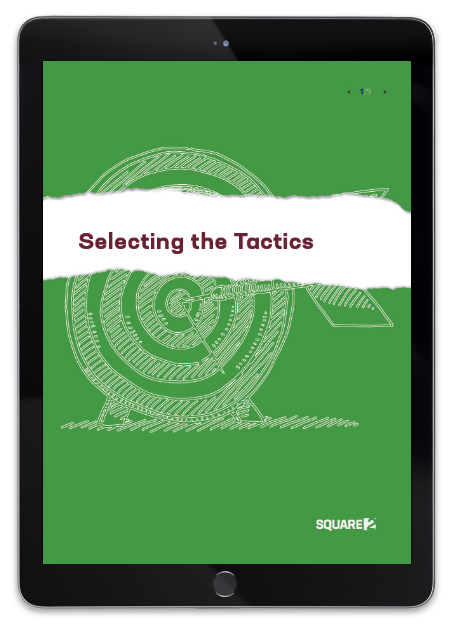 Selecting the Tactics cover viewed on a tablet