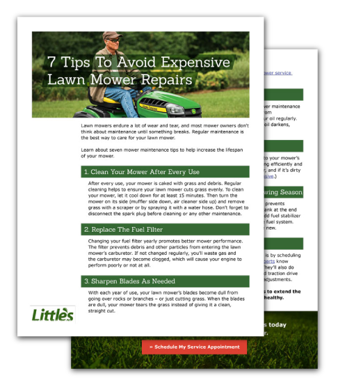 Little's 7 Tips to Avoid Expensive Lawn Mower Repairs