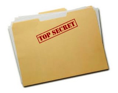Folder with top secret stamped on it