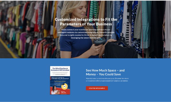 Planiform homepage design
