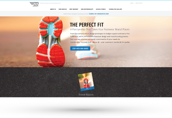 Mercury Footwear Website
