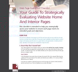 Evaluate the marketing and sales potential of your website home page and interior pages.