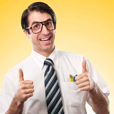 Smiling man with thumbs up who loves his agency experience